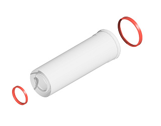 Удлинитель дымохода коаксиальный раструбный  60/100 L500 Rommer RCA-6010-000500 купить