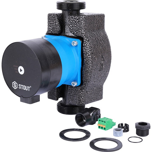 Насос циркуляционный STOUT mini с приседенительными гайками 25/60-180 SPC-0002-2560180 купить