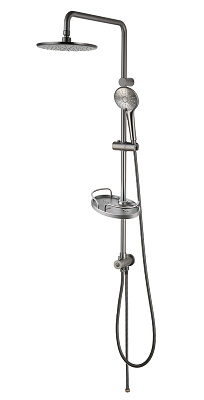 Гарнитур душевой без смесителя с верхней лейкой Lemark Bronx LM3788GM купить