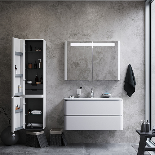 Шкаф-пенал Sensation подвесной 40см левый белый глянец AM.PM M30CHL0406WG купить