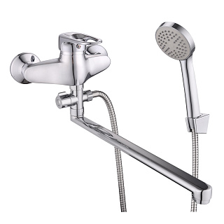 Смеситель для ванной BBO-4026-35L-44 с длинным изливом хром, Lucky Tap купить