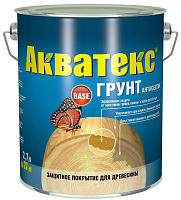 Грунт-антисептик для наружных и внутренних работ бесцветный Акватекс 96006 (2,7л)