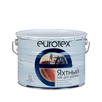 Яхтный лак для дерева EUROTEX Бесцветный полуматовый - 10 л