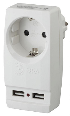 Адаптер "Polynom" SP-1e-USB-W 220+2*USB 2100mA белый с с/з купить
