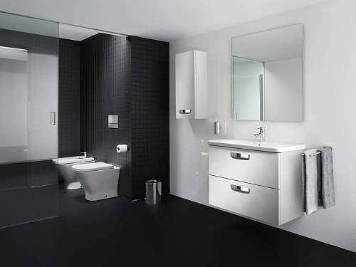 Тумба подвесная GAP 70 с раковиной GAP 70 белый матовый ROCA ZRU9302733/327471000 купить