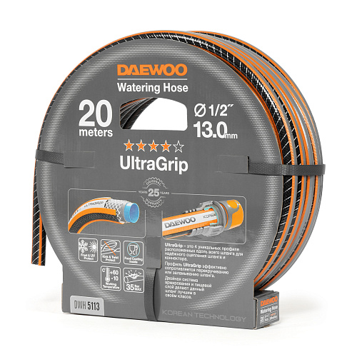 Шланг поливочный DAEWOO UltraGrip 1/2" (13мм), 20м DWH 5113 купить