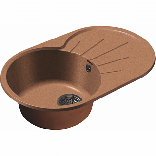 Мойка кухонная GranFest RONDO GF-R-750L овальная с крылом 746*455мм терракот купить