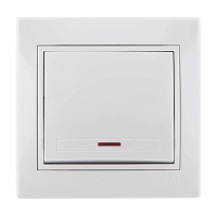 Выключатель LEZARD MIRA 701-0202-111  1-клавишный с подсветкой