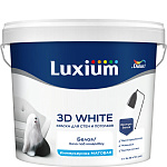 Краска для стен и потолков 3D White матовая белая база BW Luxium 50035179(5л) Краска для стен и потолков 3D White матовая белая база BW Luxium 50035179(5л)