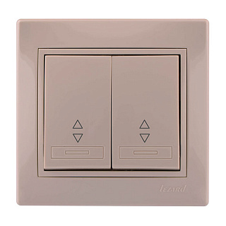 Выключатель LEZARD MIRA 701-0303-106  2-клавишный купить