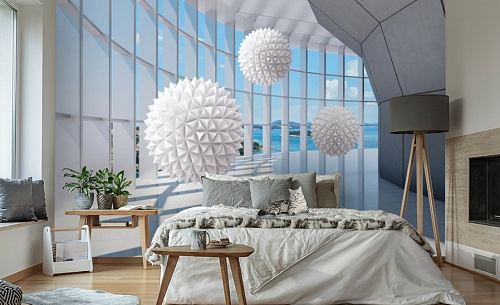 Фотообои Фантастическая терраса песок 4x2,5м виниловые на флизелиновой основе DesignStudio 3D ABS-042 купить