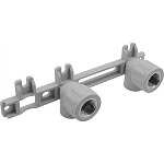 Колено настенное двойное для смесителя полипропилен 20*1/2", FVplast AA255020012 Колено настенное двойное для смесителя полипропилен 20*1/2", FVplast AA255020012