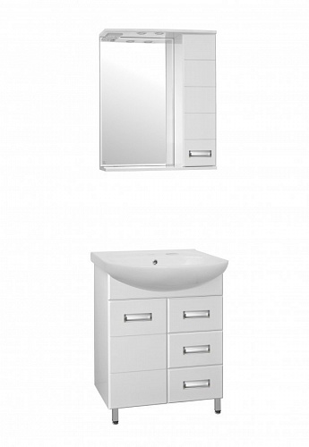 Тумба Ирис 65 с умывальником Стелла 65 белая Style Line ЛС-00000016 купить