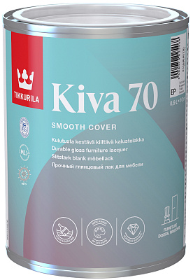 Лак универсальный для мебели TIKKURILA KIVA 70 Бесцветный глянцевый купить
