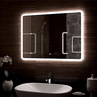Зеркало Континент Demure 90*70см, LED подсветка, мультифункциональный блок, антизапотевание ЗЛП448 купить
