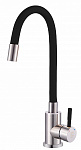 Смеситель ARGO SOLID 35-10 black для кухни пластичный излив хром/черный