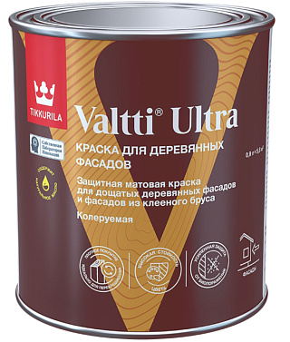 Краска для деревянных фасадов  VALTTI ULTRA матовая бесцветная база C Tikkurila 700014131 (0.9л) купить