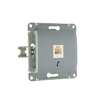 Розетка Schneider GLOSSA  GSL000381T телефонная RJ11 алюминий