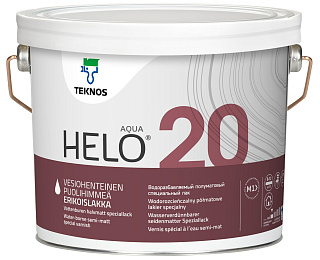 Лак полиуретановый Helo Aqua 20 полуматовый бесцветный (2.7л) купить