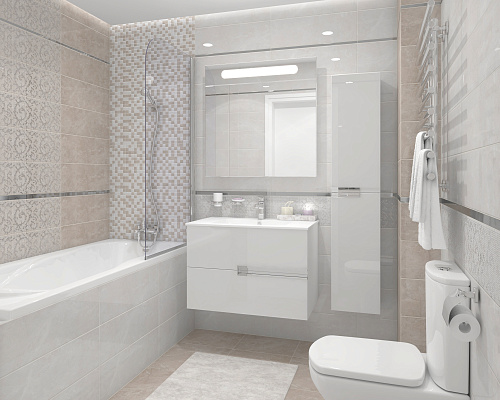 Вставка Elektra Roma бежевая светлая 20*60см Laparet  купить