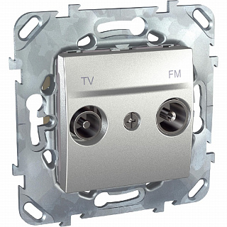 Розетка Unica MGU5.452.30ZD TV/FM алюминий оконечная купить