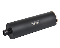 Коронка алмазная для дрели алмазного сверления Elitech HD ф132*450 1 1/4"внутр, с охл. (1110.012200)