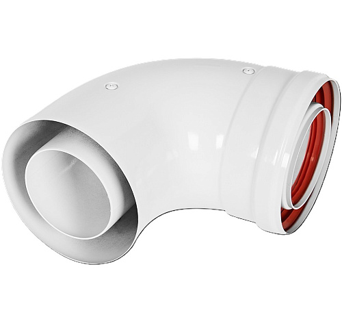 Отвод 90 традиционный D80 п-м / 125п-м коаксиальный Rommer RCA-8125-000090 купить