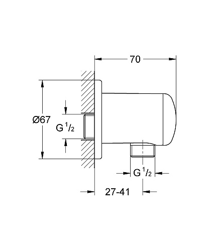 Подключение для душевого шланга RELEXA цвет хром GROHE 28671000 купить