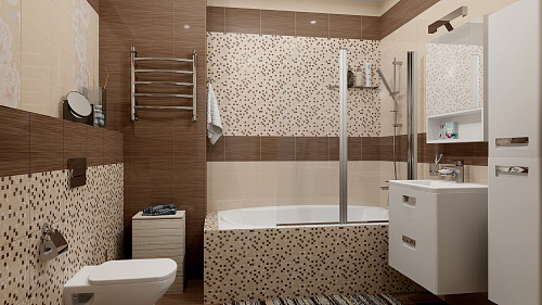 Плитка настенная Miranda 25*35 см, цвет коричневый, Cersanit MWM111 купить
