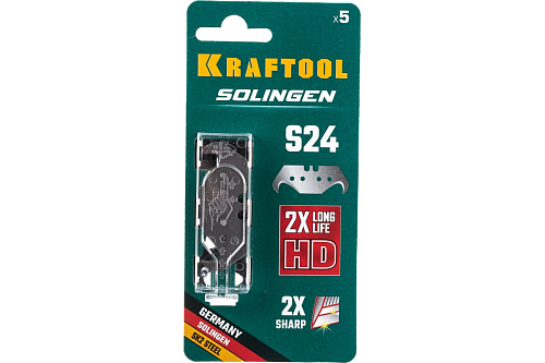 Лезвия KRAFTOOL S24 крюковидные SOLINGEN 5шт KRAFTOOL купить