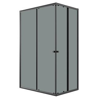 Ограждение душевое Eco 120*90*190 раздвижное профиль черный стекло тонированное Niagara NG-1129-14QT купить