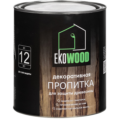 Пропитка декоративная для древесины EKOWOOD тик (2.5л) купить