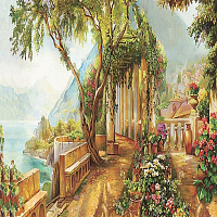 Фотообои Райский уголок, 1-х полосные, 1.3х2.5м DECOCODE 13-0316-BG