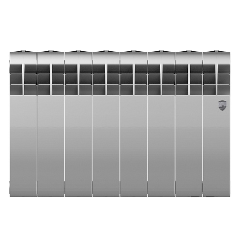 Радиатор биметаллический BiLiner 350мм 8 секций Silver Satin Royal Thermo RTBSS35008 купить