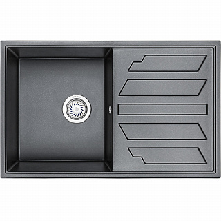 Мойка кухонная Granula GR-8002 прямоугольная 79*50см универсальное крыло шварц купить