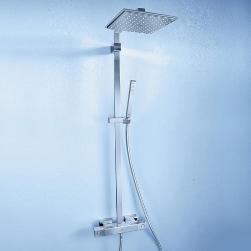Система душевая Euphoria Cube с термостатическим смесителем цвет хром GROHE 26087000 купить