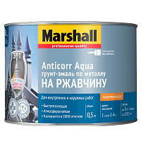 Грунт-эмаль Marshall ANTICORR AQUA полуглянцевая белая база BW 5255605 (0.5л)