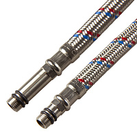 Подводка гибкая для смесителей 1/2*М10 60см (пара) PEX сталь ONDO PEXOWFHS060