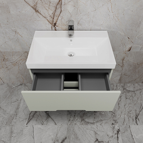 Тумба напольная Матис 70 олива 2 ящика с умывальником ASTI 70 антрацит Style Line ЛС-00002435/СС-00002471 купить