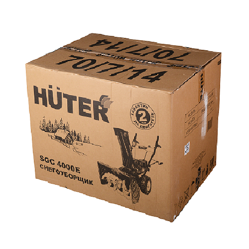 Снегоуборщик  бензиновый HUTER SGC 4000Е 7л.с 56/42см скорость 4+2 ручной/электростартер, фара 70/7/14 купить