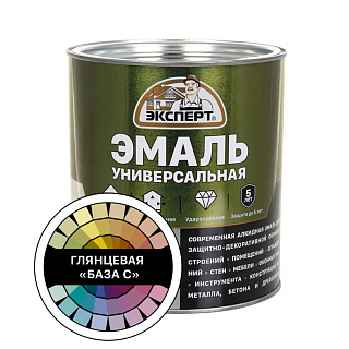Эмаль алкидная универсальная глянц бесцветный база С Эксперт купить