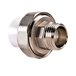Муфта комбинированная разъемная раструбная полипропилен D20-1/2"HP белый цвет РВК 020562 Муфта комбинированная разъемная раструбная полипропилен D20-1/2"HP белый цвет РВК 020562