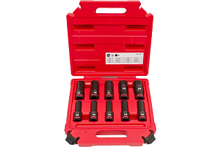 Набор головок ударных 1/2" SHOCKWAVE 10 штук в кейсе удлиненные 10-24мм Milwaukee 4932480457 купить