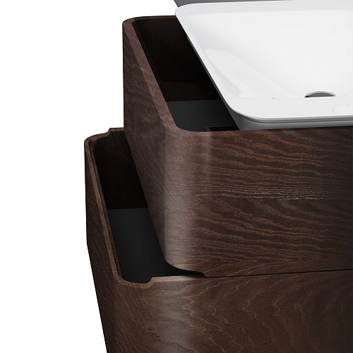 Тумба подвесная Sensation 80 с раковиной Sensation 80 текстурированный табачный дуб AM.PM M30FHX0802TF купить