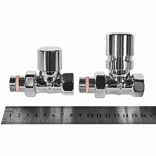 Комплект клапанов термостатических Design прямой 1/2 хром Stout SVTDK-0001-000015C купить