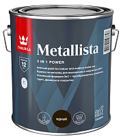 Краска по ржавчине METALLISTA глянцевая черная Tikkurila 700014092 (2.3л)