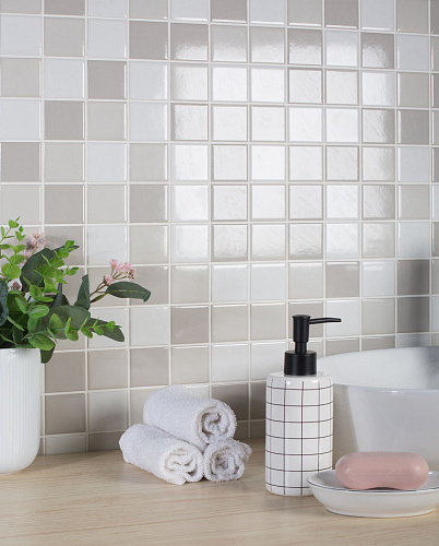 Мозаика керамическая Grey Mix Glossy 48*48мм 30.6*30.6см Starmosaic купить