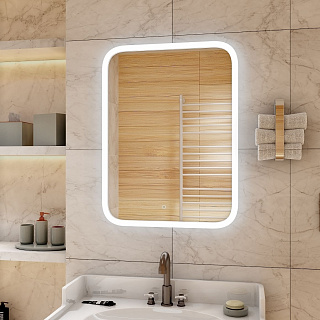 Зеркало Континент Glamour 60*80см LED подсветка, сенсор ЗЛП140 купить