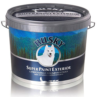 Краска акриловая фасадная HUSKY® Super Paint Exterior Белая матовая - 10 л купить