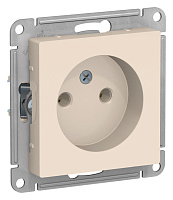 Розетка Atlas Design ATN000241 1-мес Б/З Б/Ш бежевый